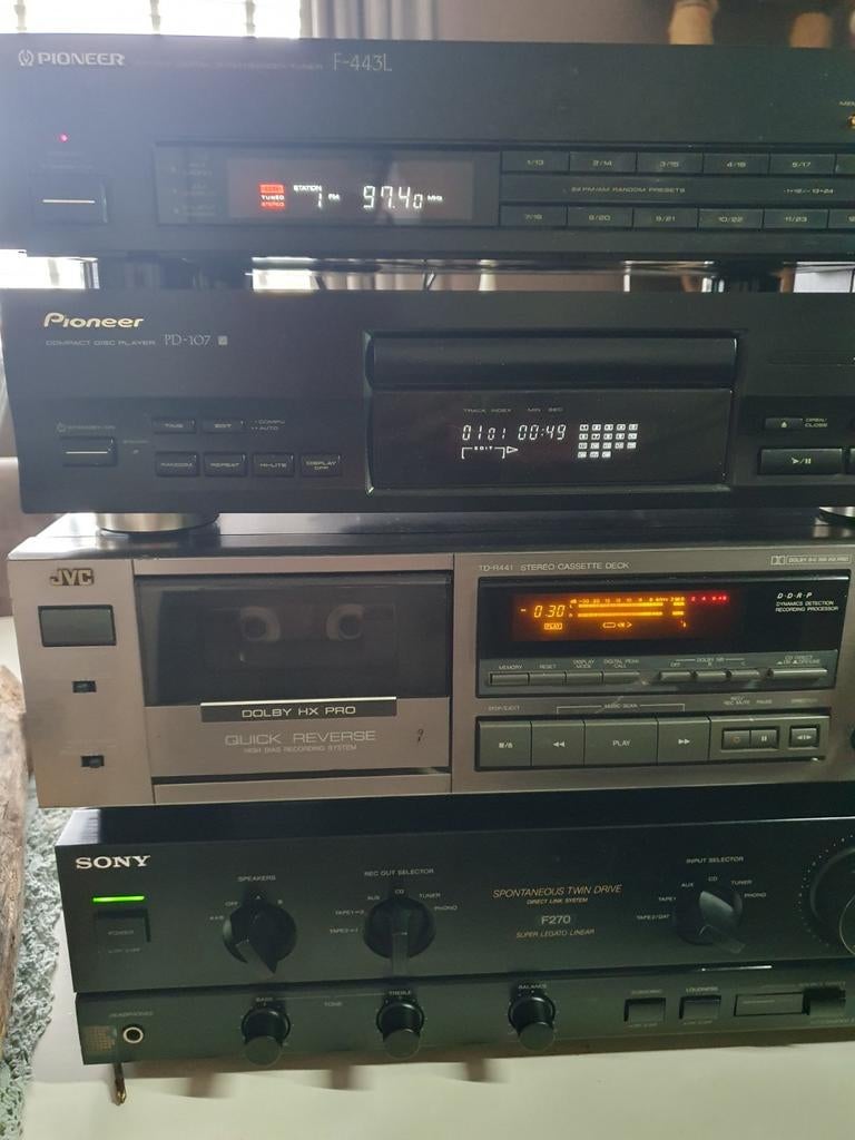 Vintage Hifi Set: Pioneer, JVC, Sony - Compleet & Werkend, Ophalen, Gebruikt, Tuner of Radio, Losse componenten