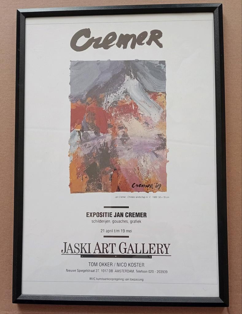Jan Cremer affiche Jaski Galerie, Verzamelen, Ophalen of Verzenden, 1980 tot heden, Knipsel(s)