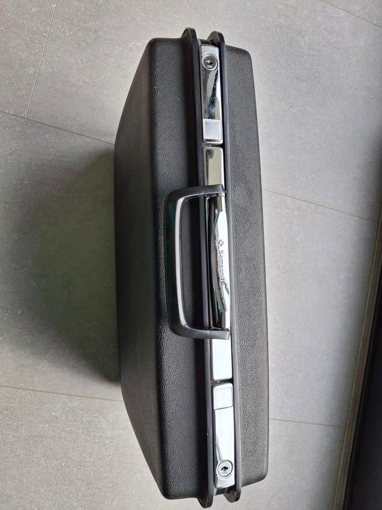 Samsonite Aktekoffer - Vintage Zwart 49 x 38 x 13 cm, 40 tot 60 cm, Gebruikt, Zwart, 35 tot 55 cm