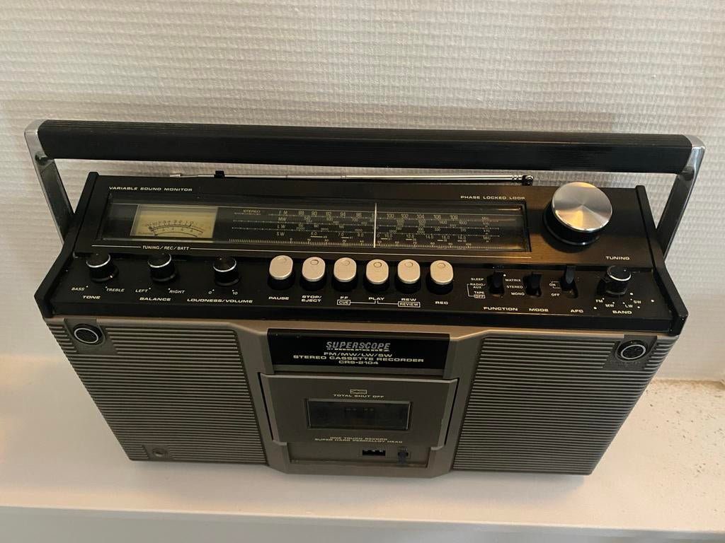 Vintage Marantz Supersonic Radio Cassette Recorder, Ophalen of Verzenden, Gebruikt, Radio, Met cd-speler