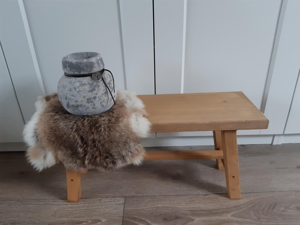 Houten bankje 60x20x31 cm, Ophalen of Verzenden, Nieuw, Hout