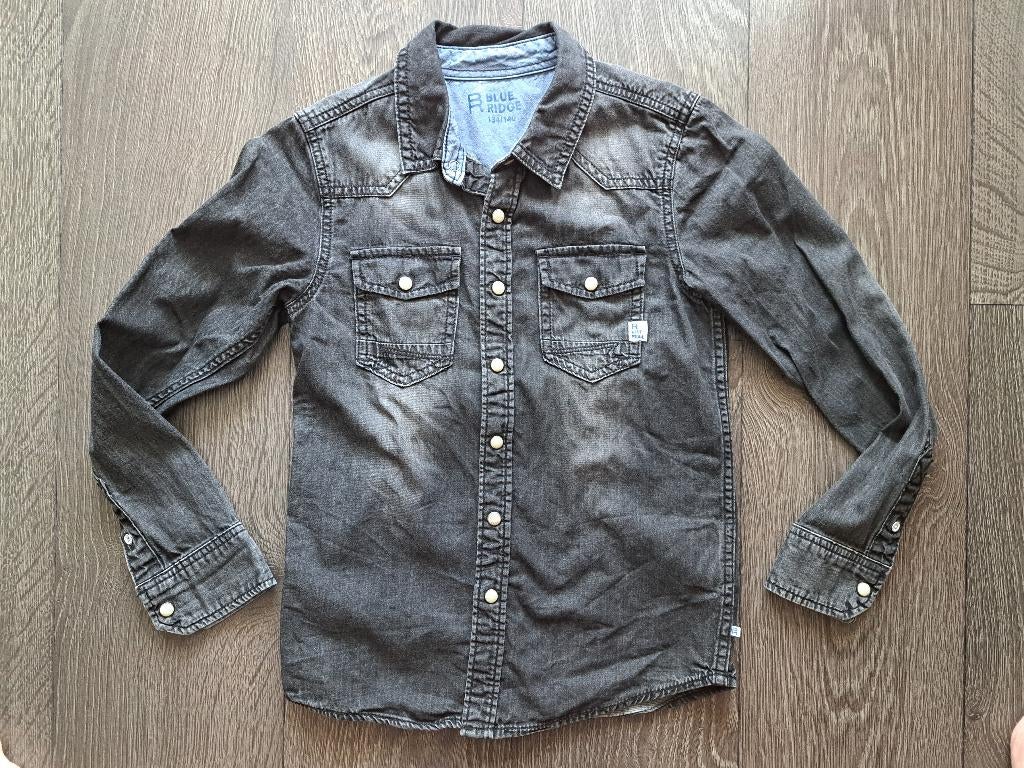 Jongens Spijkerblouse Blouse  Blue Ridge  - 134/140  jusa17, Overhemd of Blouse, Ophalen of Verzenden, Zo goed als nieuw, Blue Ridge