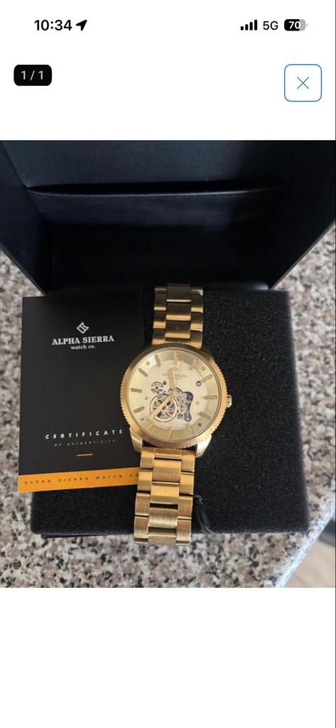 Alpha Sierra heren horloge, Ophalen of Verzenden, Zo goed als nieuw, Staal, Overige merken