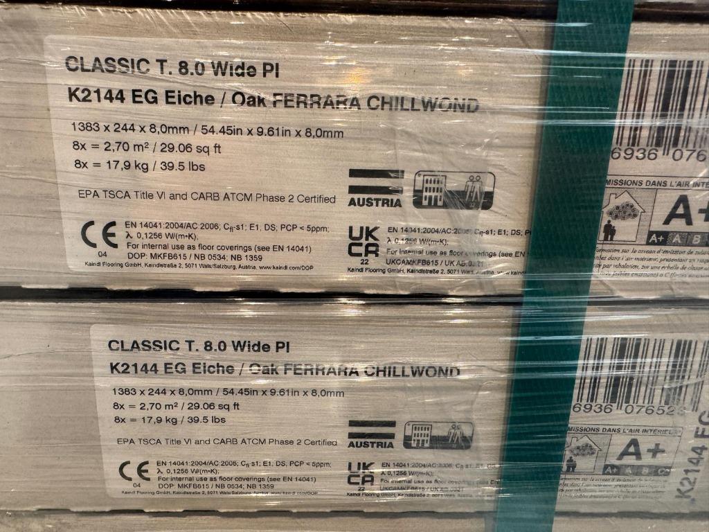 Direct ophalen | Pallet uitverkoop laminaat 8mm | Utrecht, Crème, 75 m² of meer, 4131 NH, Nieuw