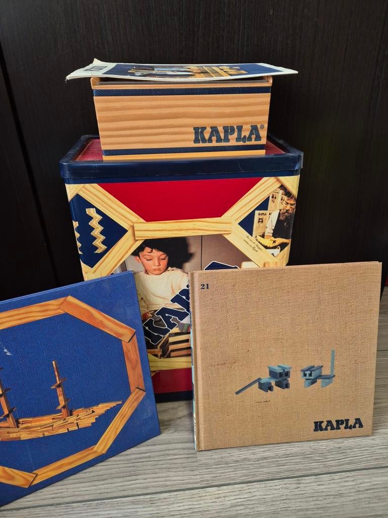 Kapla Houten Bouwstenen - 320 Stuks + Boekjes, Ophalen, Gebruikt