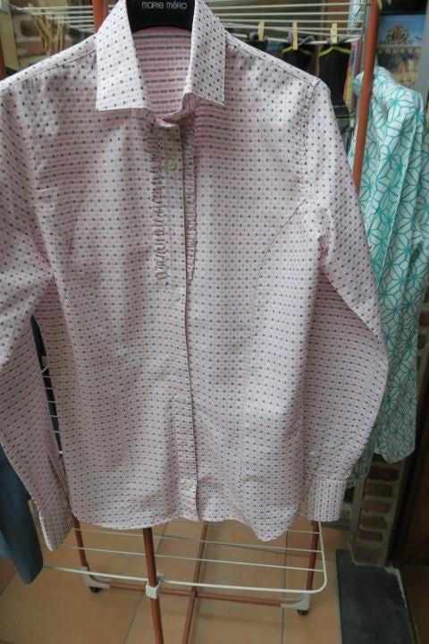 Blouse nieuw roze print blokjes ruches Butch mt 36, Kleding | Dames, Butch, Nieuw, Ophalen of Verzenden, Roze