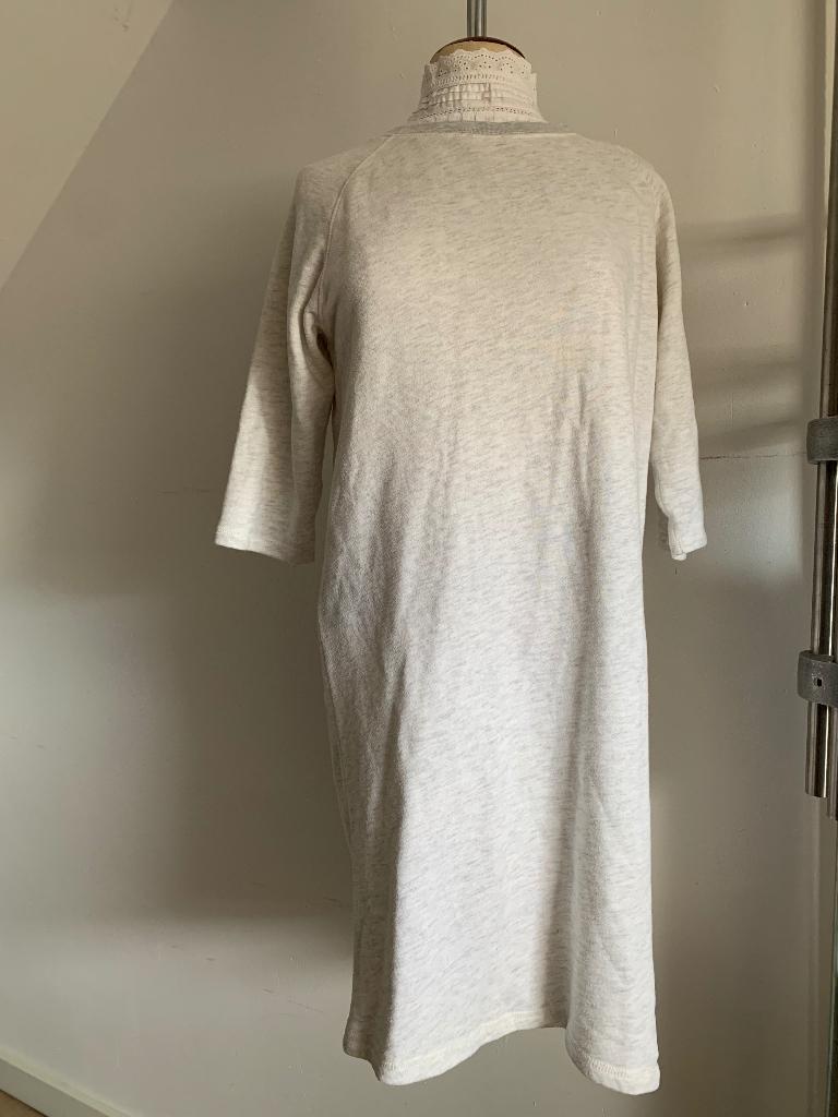 Scotch&Soda lange sweater jurk 3/4 mouw grijs S/36, Verzenden, Scotch & Soda, Zo goed als nieuw, Maat 36 (S)
