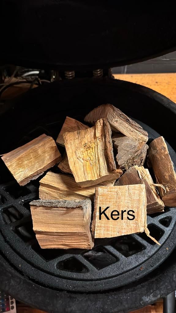 Kers rookhout chunks, Tuin en Terras, Houtskoolbarbecues, Ophalen of Verzenden, Nieuw