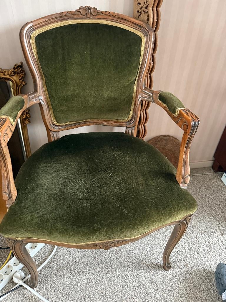 Antieke armstoelen / fauteuils – Louis XV stijl – set van 2, Ophalen