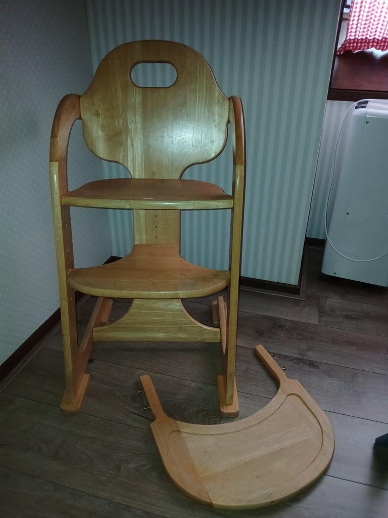 Tiamo meegroeistoel blank hout, Kinderen en Baby's, Kinderstoelen, Ophalen, Gebruikt, Meegroeistoel