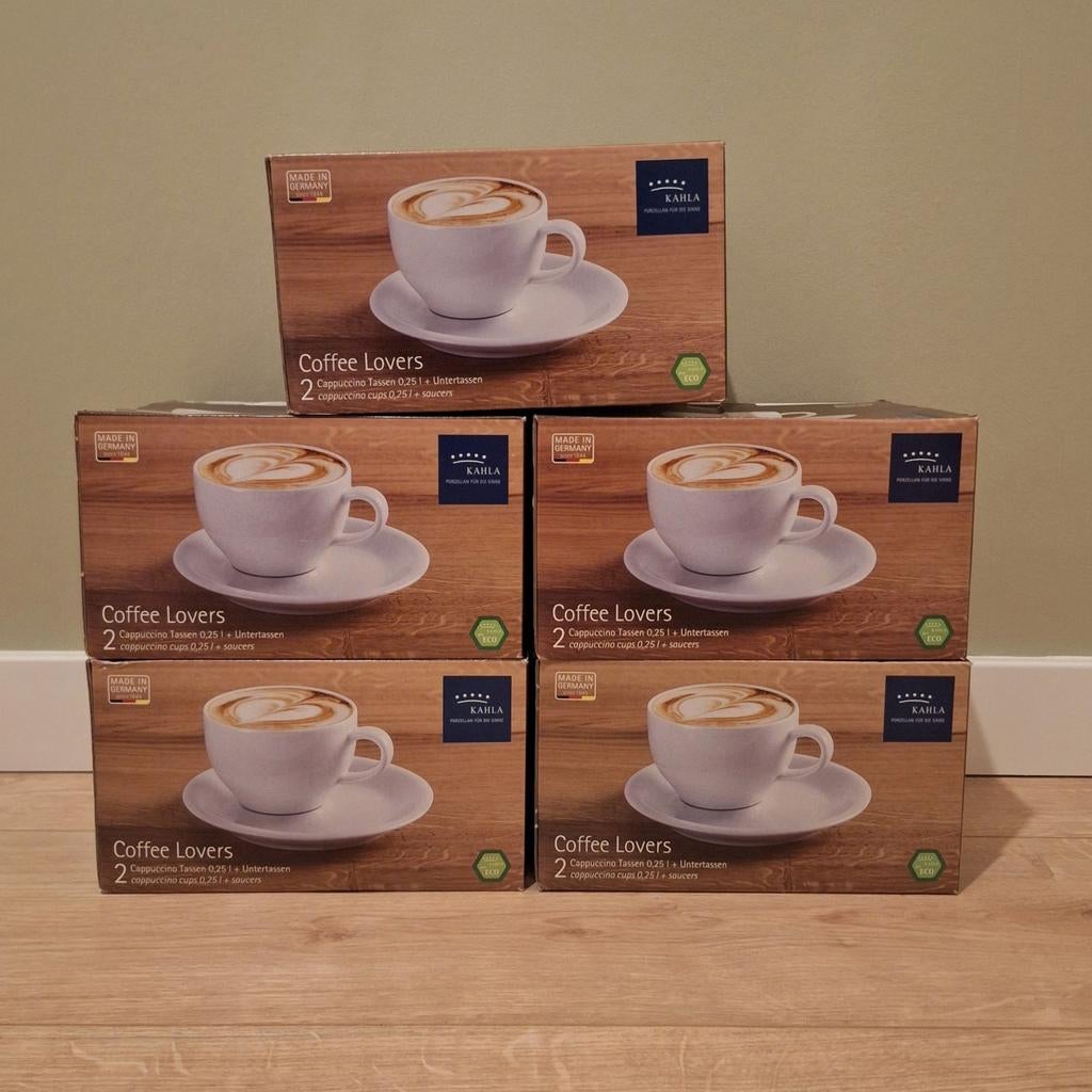 Kahla kop en schotel 5x 2 stuks nieuw, Nieuw, Ophalen of Verzenden, Effen, Kop(pen) en/of Schotel(s)