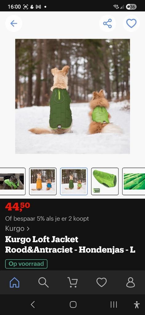 Mooie hondenjas op 2 manieren te dragen., Dieren en Toebehoren, Ophalen, Zo goed als nieuw, Hondenjas