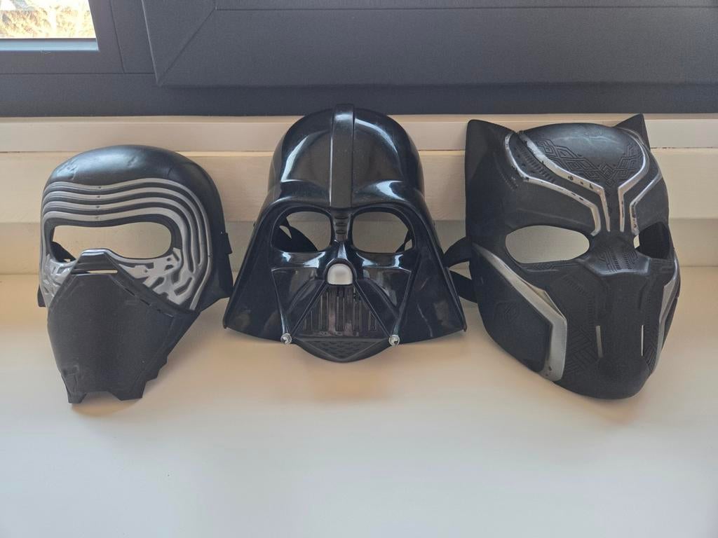 Verkleedmaskers  3 stuks, Ophalen of Verzenden, Gebruikt, Jongen of Meisje