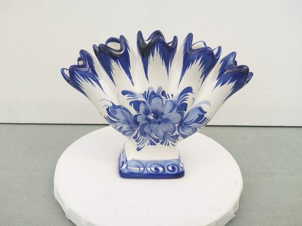 Alcobaca Portugal - Vintage - 5 Vingerige Tulpenvaas, Ophalen of Verzenden