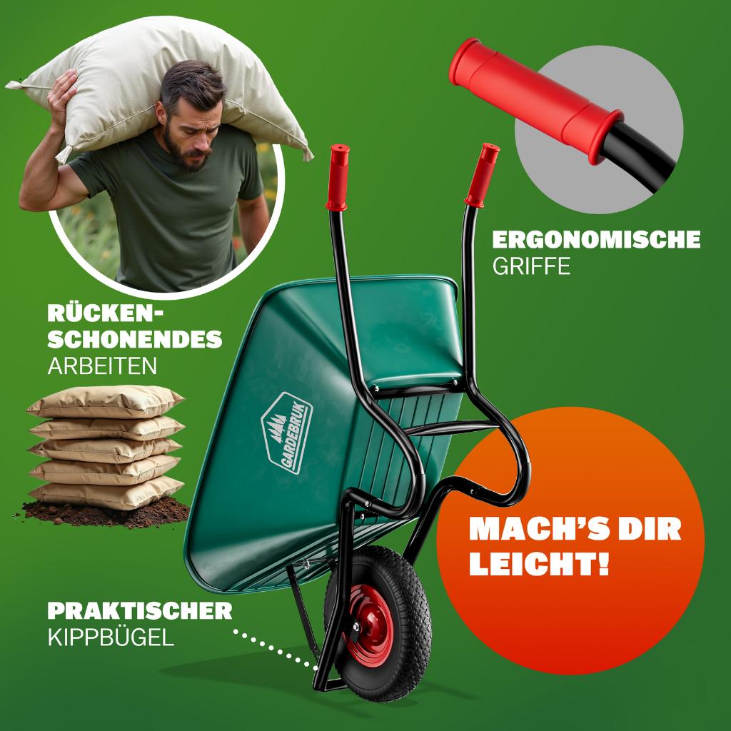 Kruiwagen bouwkruiwagen handkar tuinkar 100L GRATIS BEZORGD!, Verzenden, Nvt, Nvt, Nvt