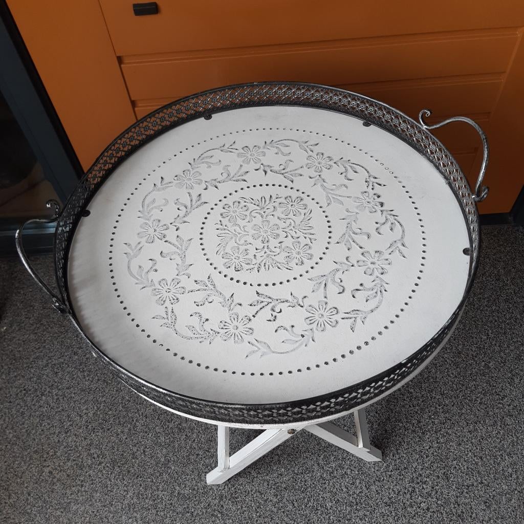 Ibiza Bijzettafel - Nieuw!, Minder dan 55 cm, Metaal of Aluminium, Rond, Nieuw