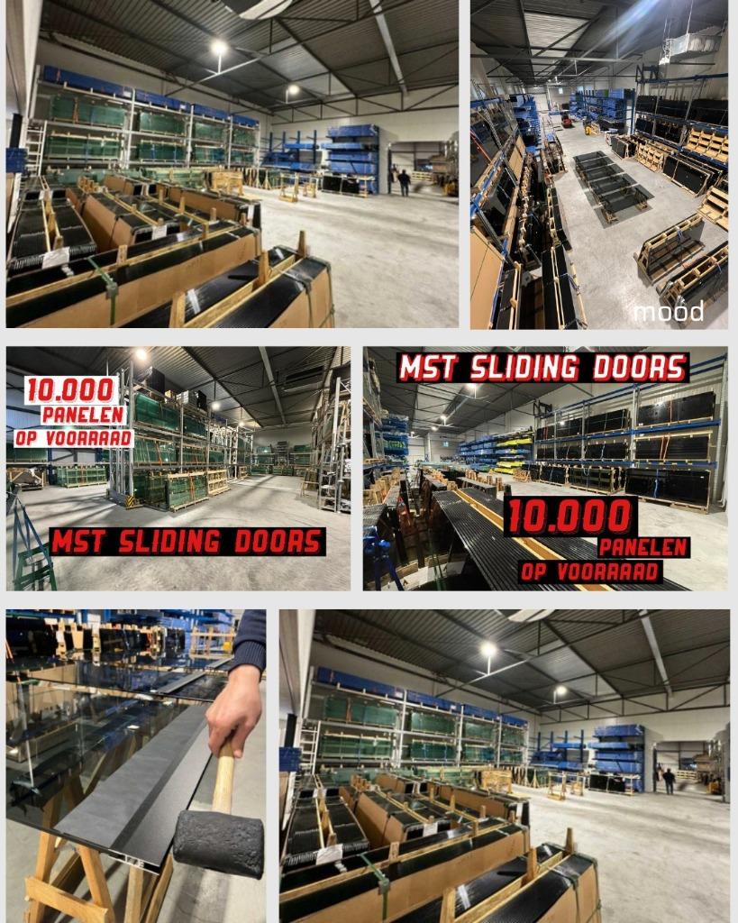 Glazen schuifwanden € 160,- helder glas - € 170  getint glas, Ophalen of Verzenden, Nieuw, Serre