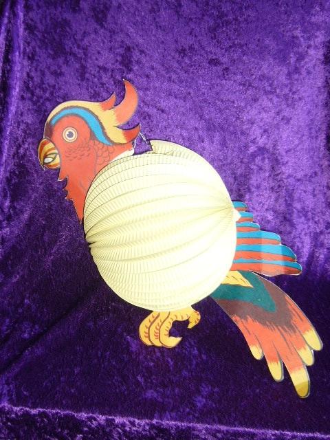 Lampion Papier Papagaai Vintage 2 Stuks, Ophalen, Versiering