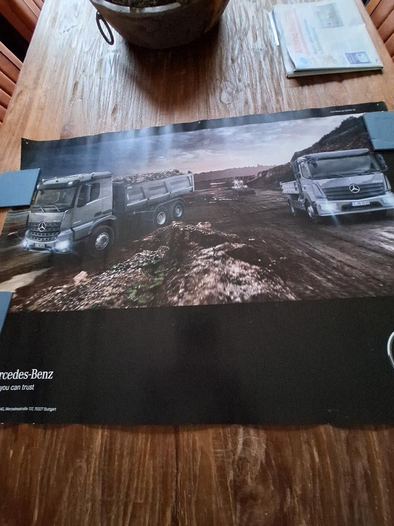 poster mercedes, Rechthoekig Liggend, Ophalen of Verzenden, Zo goed als nieuw, A1 t/m A3