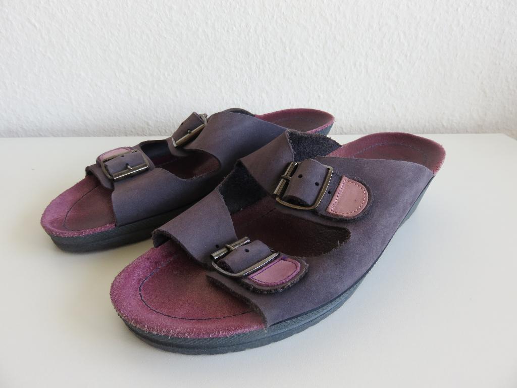 Rohde sandaal pantoffels, paarse comfort sandalen maat 38, Overige kleuren, Rohde, Zo goed als nieuw, Sandalen of Muiltjes