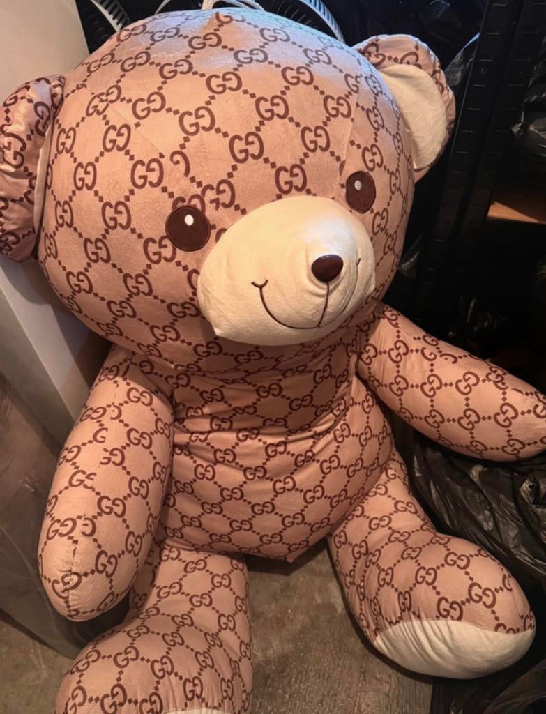 Mega Teddybeer Gucci Logo, Ophalen, Zo goed als nieuw, Beer