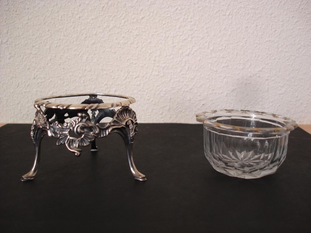 Zilver Zoutvaatje 18e eeuws, Antiek en Kunst, Ophalen, Zilver