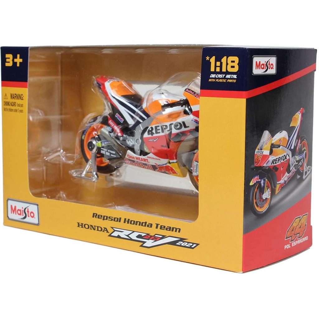 Model motor Repsol Honda team, Hobby en Vrije tijd, Modelauto's | 1:24, Zo goed als nieuw, Motor, Maisto, Ophalen of Verzenden