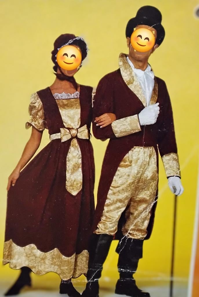 Renaissance jurk en pak, Kleding | Dames, Carnavalskleding en Feestkleding, Ophalen, Zo goed als nieuw, Maat 38/40 (M), Carnaval