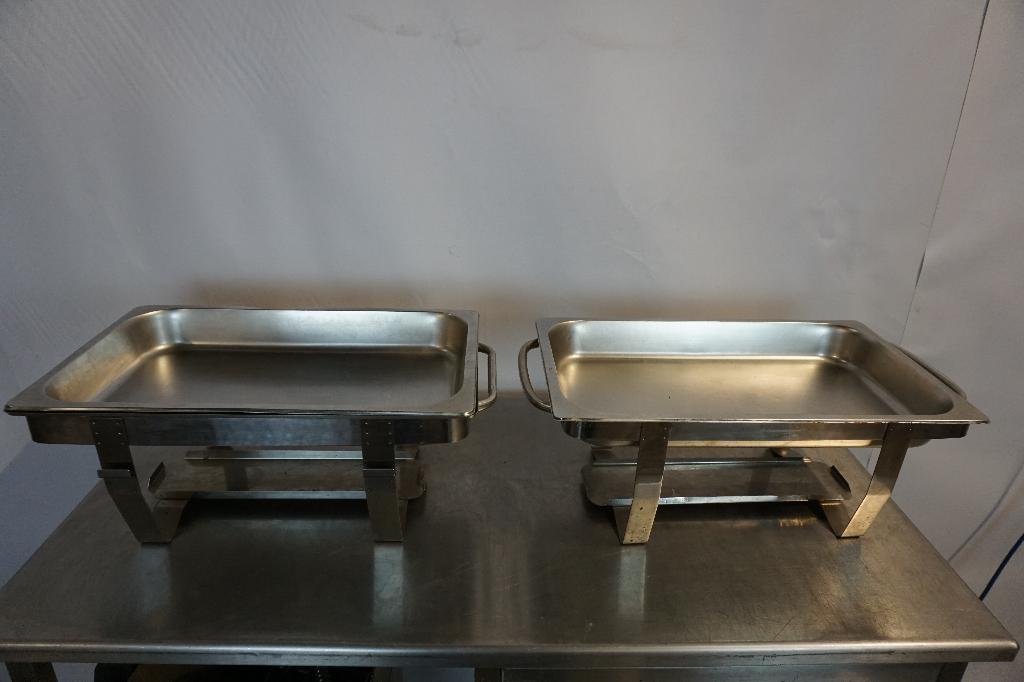 2x chafing dish | 1 met deksel, Ophalen of Verzenden, Gebruikt
