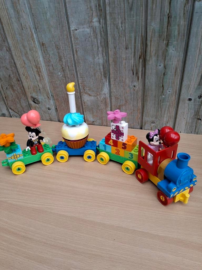 Duplo Disney Mickey & Minnie verjaardagstrein., Ophalen of Verzenden, Zo goed als nieuw, Duplo