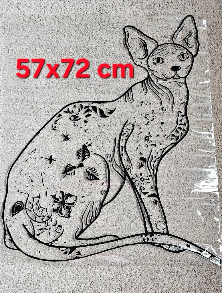 Sphynx, sphynx kat, muursticker, sticker, raamsticker,, Ophalen of Verzenden, Nieuw, Meerdere stickers