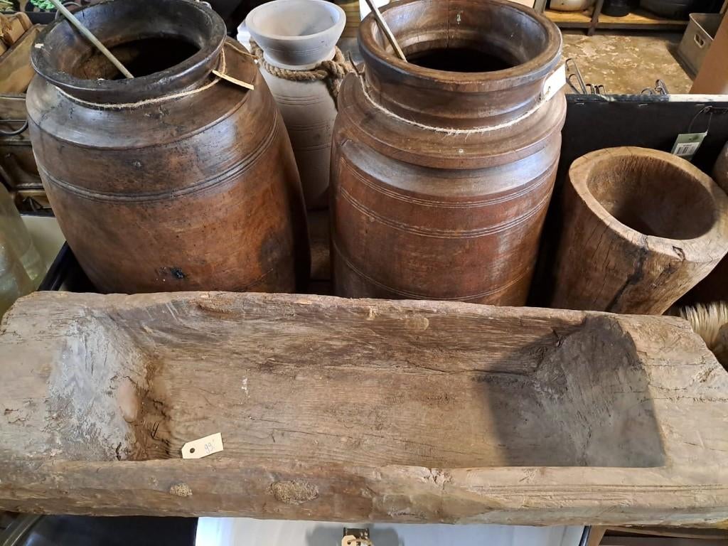 prachtige oude houten trog sober stoer landelijk, Ophalen, Nieuw