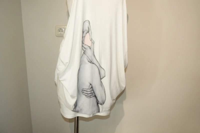 Christian Wijnants aparte top tuniek bijzondere afbeelding S, Verzenden, Wit, Christian Wijnants, Zo goed als nieuw