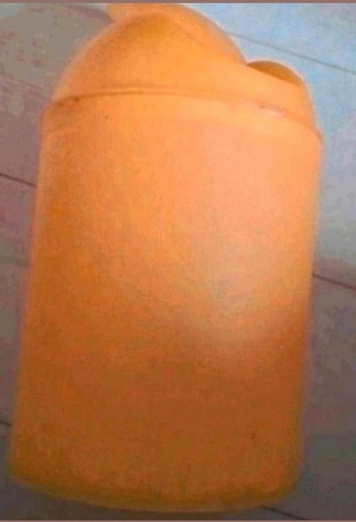 Gele prullenbak 33 cm hoog, Kunststof, Gebruikt, Ophalen of Verzenden, Minder dan 10 liter