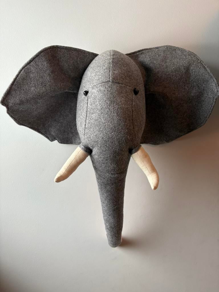 Olifant dierenkop kinderkamer, Ophalen, Zo goed als nieuw, Wanddecoratie