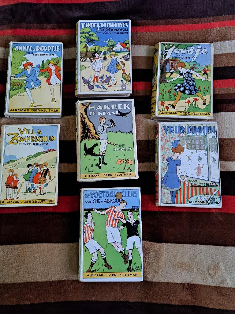 KLUITMAN Kinderboeken  -  7 stuks  - ca 70 jaar oud, Ophalen of Verzenden, Gelezen, Fictie