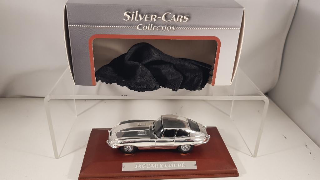 Jaguar E-Type Coupé 1962 Silver Cars Collection Atlas 1:43, Ophalen of Verzenden, Nieuw, Auto, Overige merken
