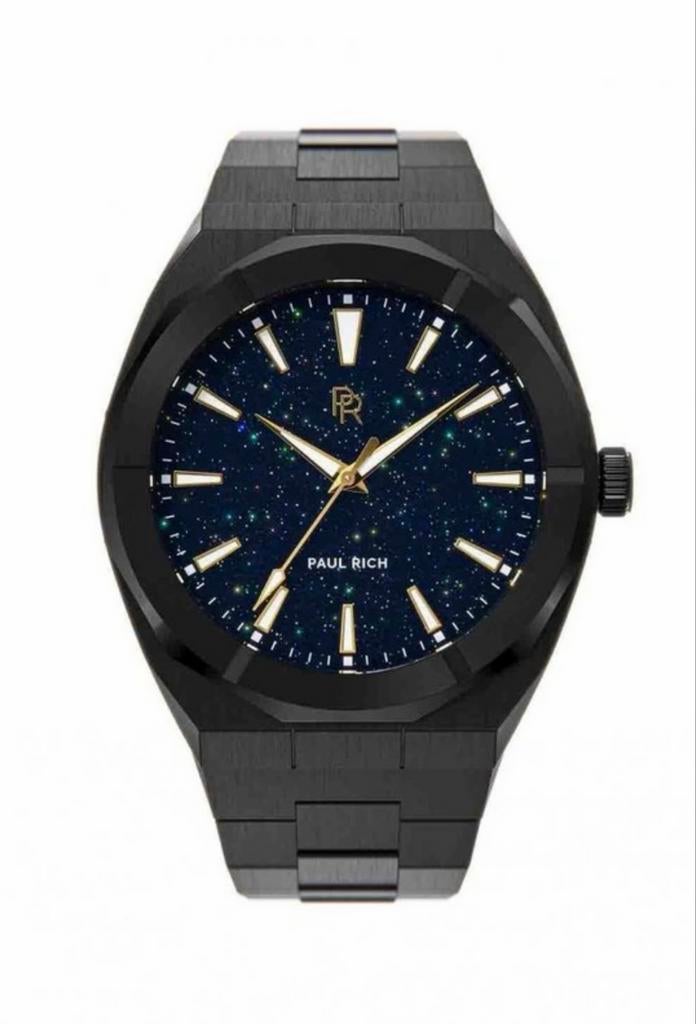Paul Rich Star Dust Black 45MM Herenhorloge, Sieraden, Tassen en Uiterlijk, Horloges | Heren, Overige merken, Staal, Polshorloge