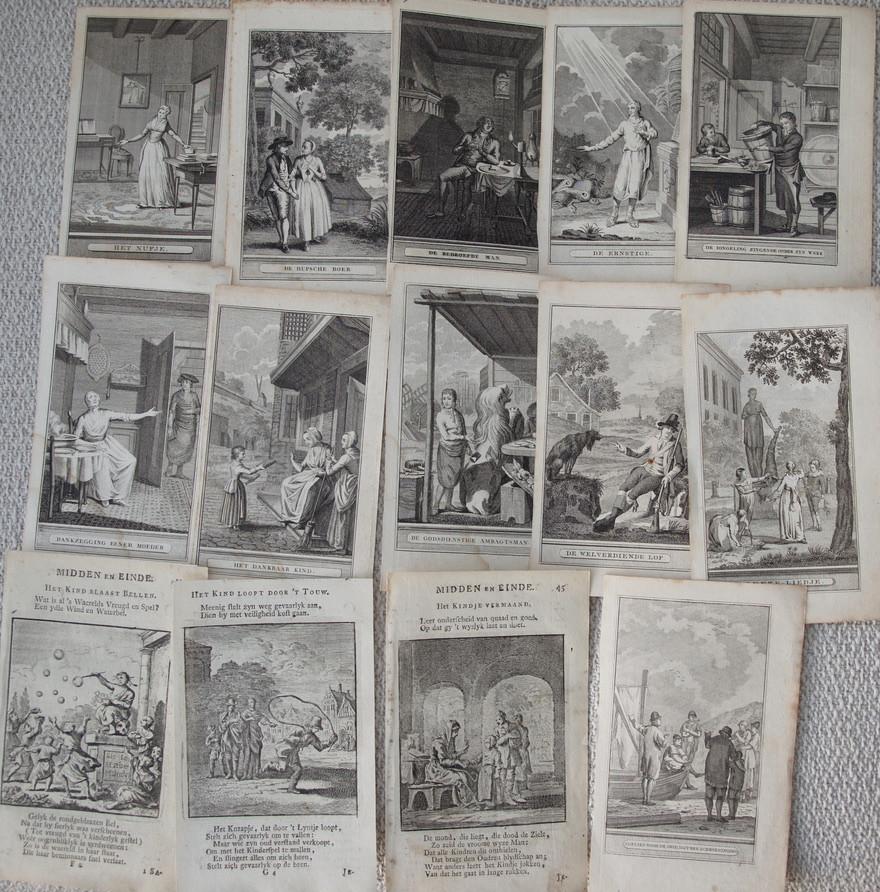 diverse Nederlandse gravure/emblematen, 19e eeuw., Ophalen of Verzenden