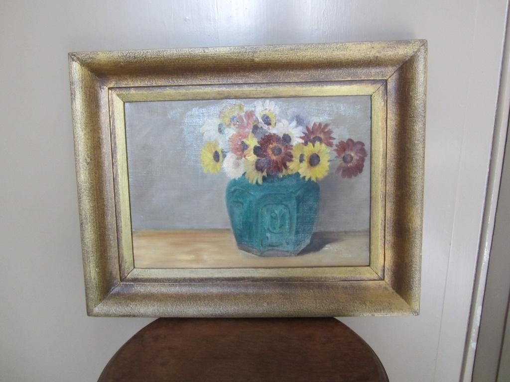 Bloemstilleven op doek, Antiek en Kunst, Kunst | Schilderijen | Klassiek, Ophalen