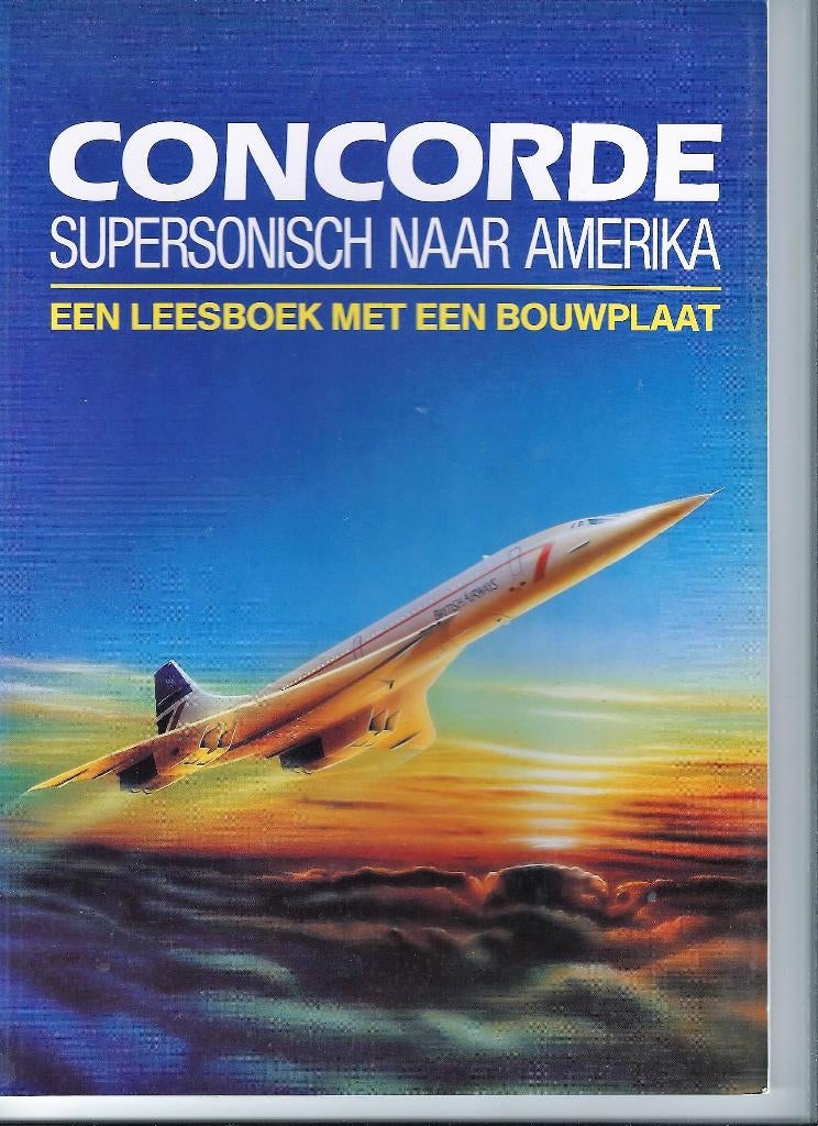 bouwplaat Concorde + boek / supersonisch naar Amerika, Hobby en Vrije tijd, Modelbouw | Vliegtuigen en Helikopters, Overige merken