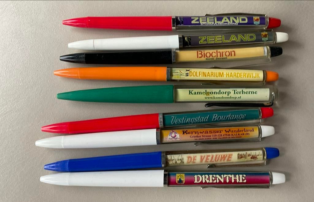 Verzameling van 8 + 1 vintage floaty pennen, Verzamelen, Ophalen of Verzenden, Gebruikt, Balpen, Overige merken