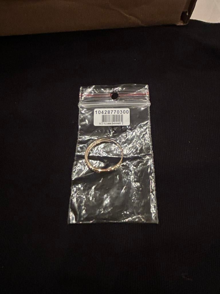 Nordahl Andersen Siersbøl 8kt. Gouden ring met CZ, maat 54, Met kristal, Gebruikt, Ophalen of Verzenden, 17 tot 18