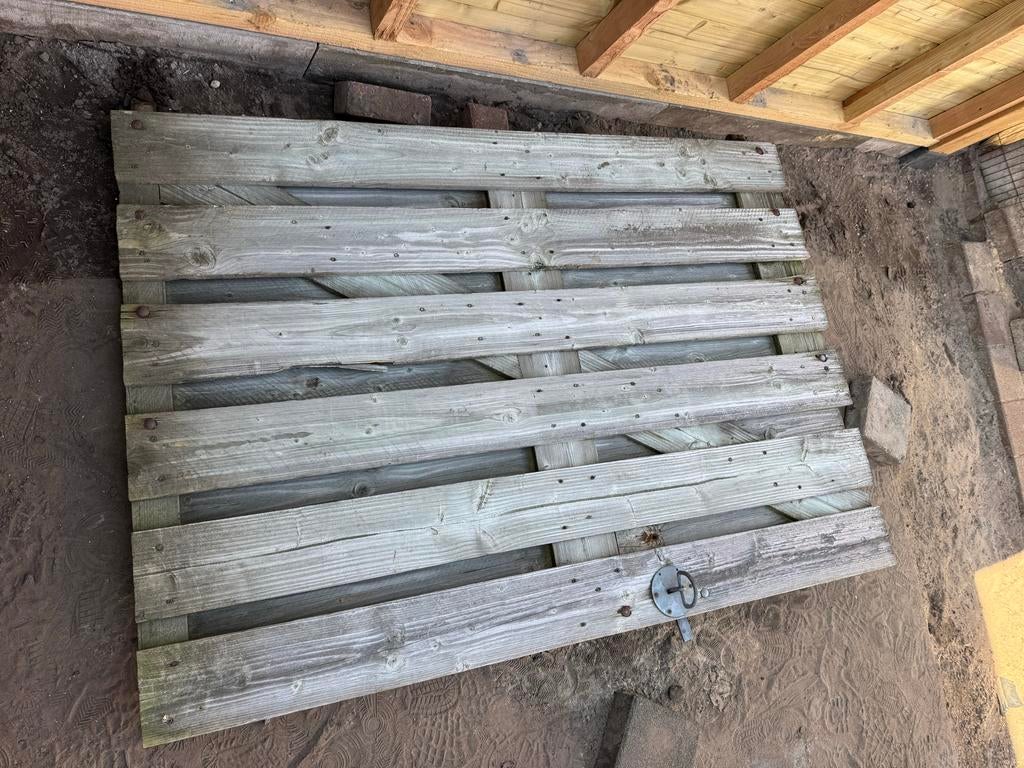 Schuttingdeur, Ophalen, Met poort, Gebruikt, Tuinhek