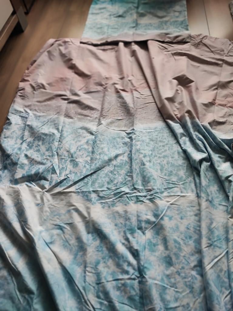 1 persoons dekbedovertrek met strand/zee afbeelding, Eenpersoons, Blauw, Dekbedovertrek, Ophalen of Verzenden