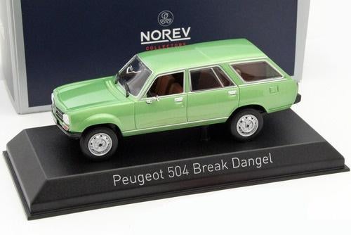 Peugeot 504 Estate Dangel 1980 Groen Modelauto 1/43 Norev, Hobby en Vrije tijd, Modelauto's | 1:43, Auto, Norev, Ophalen of Verzenden
