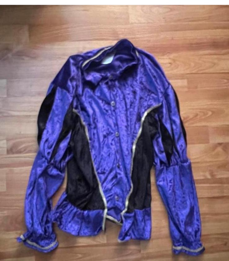 Prachtige pietenpak maat l Fluweel Pofmouwen, Diversen, Sinterklaas, Ophalen of Verzenden, Zo goed als nieuw