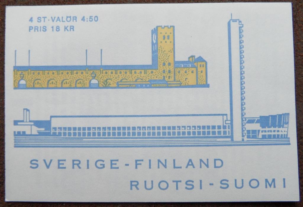 Postzegelboekje Zweden – samenwerking Zweden-Finland, Ophalen of Verzenden, Zweden, Postfris