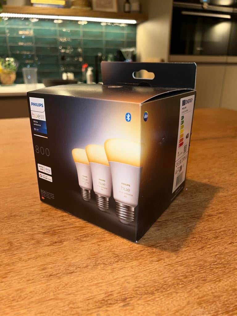 Philips Hue E27 White Ambiance 3 pack - Nieuw in doos, Ophalen of Verzenden, Zo goed als nieuw