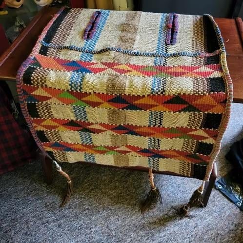 Handgemaakt rugdekje of bankleuning met opbergzakken, Ophalen of Verzenden, Huis en Inrichting